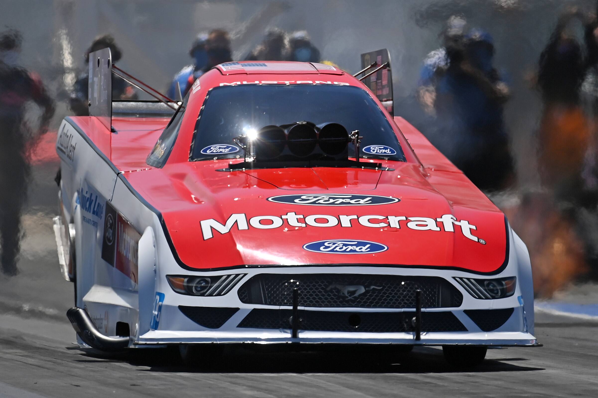 Tasca set the quickest Funny Car ET of the weekend, 3.917 in the first round. Tasca set the quickest Funny Car ET of the weekend, 3.917 in the first round.